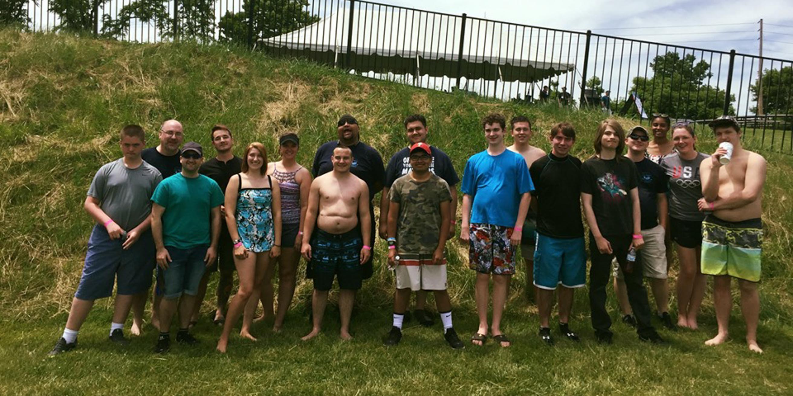 Teens on alumni adventure weekend