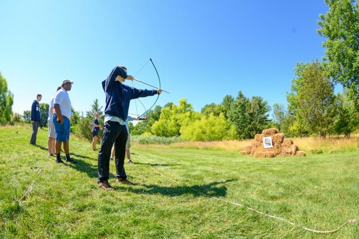 Boys at archery