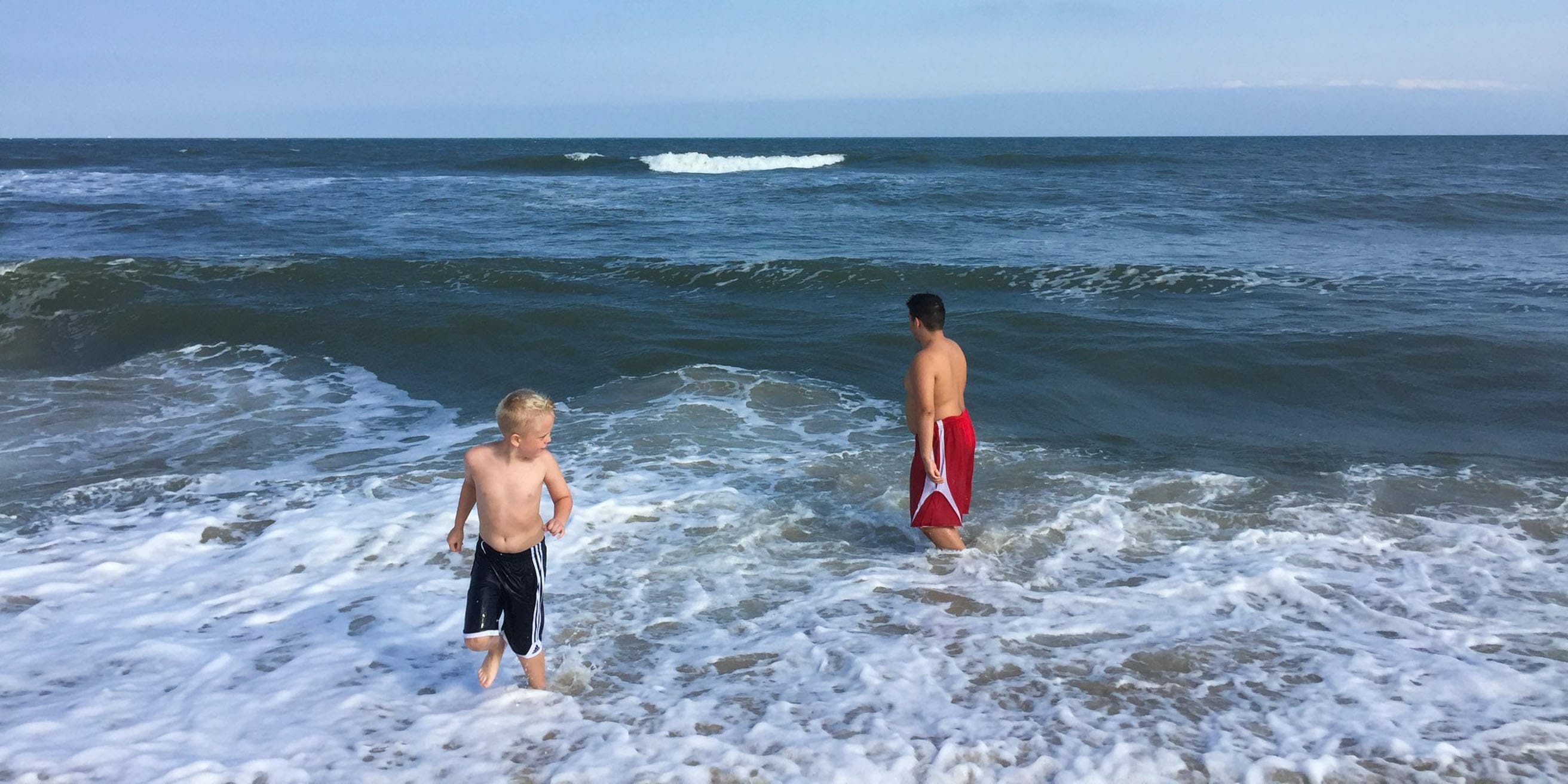 Kids taking a trip to the beach