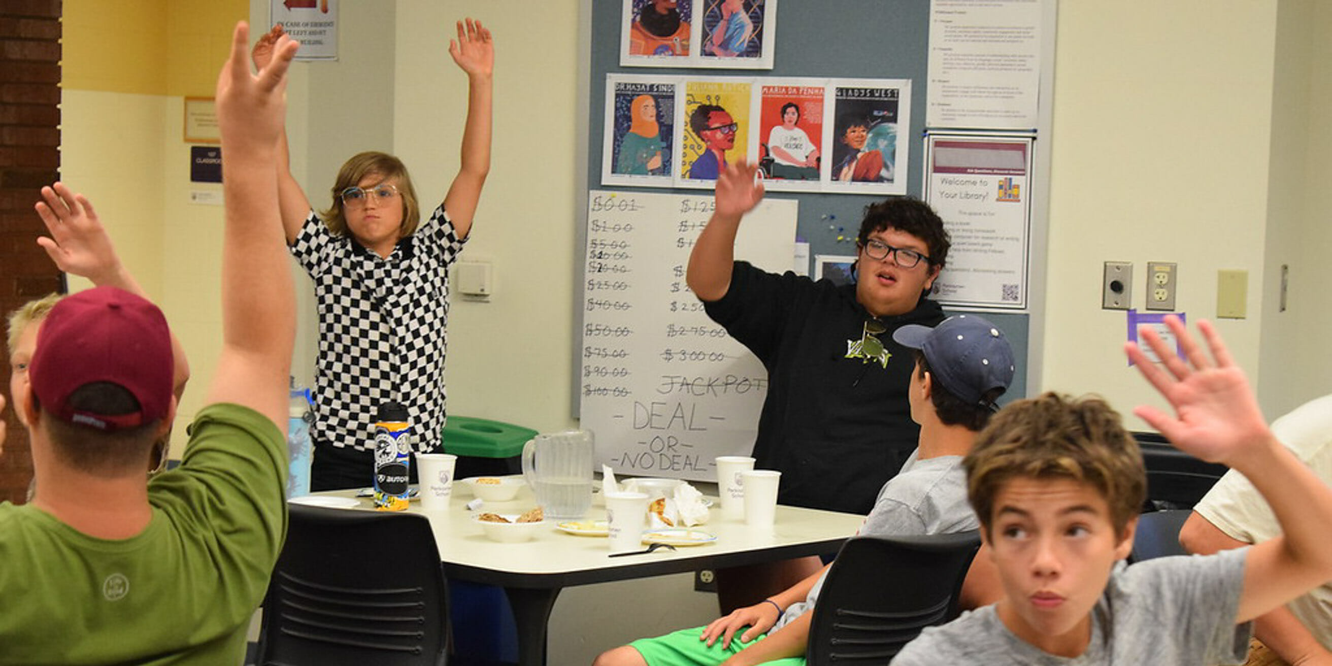 Campers participating in Camper Council at Camp Sequoia